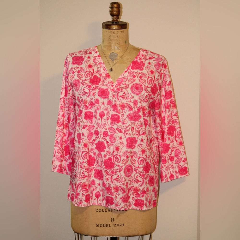 Women’s summer blouse with 3/4 sleeves - large